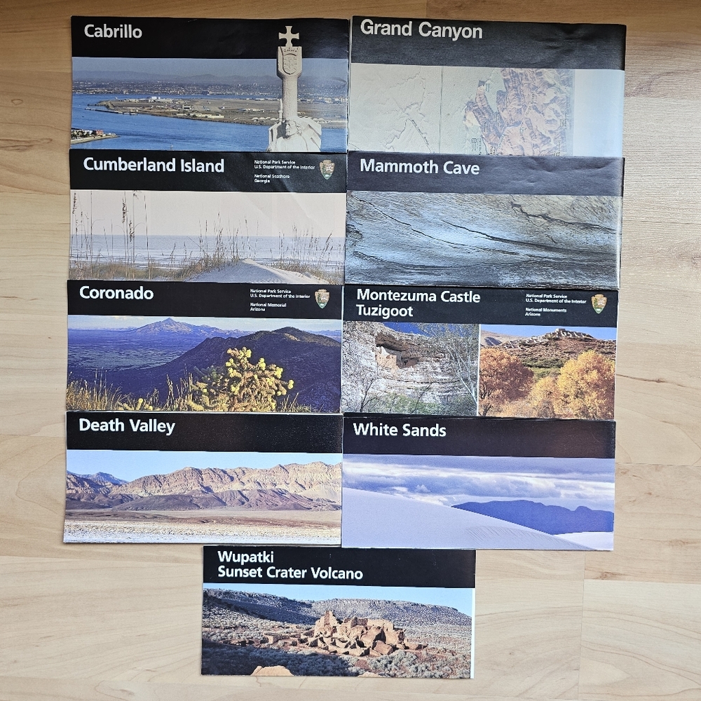 National Park Service Brochures Ephemera Lot of 9